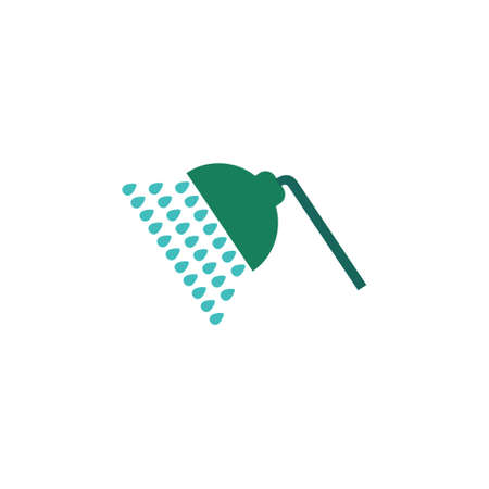 bathroom shower iconのイラスト素材