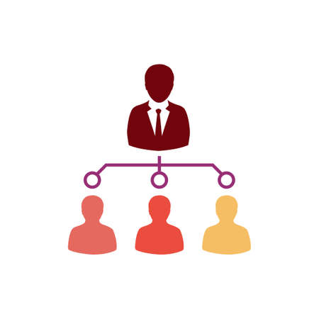 organisation chart iconのイラスト素材