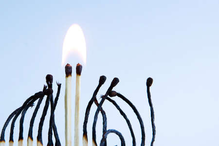 persistent guys: 2 whole matches are still burning among a multitude of burned