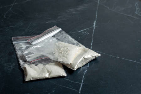 addiction: 3 dosage packs of narcotic substances, cocaine, heroin