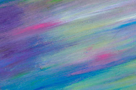abstract creative background: light bright chaotic spots of oil paint on linen canvas before tone...