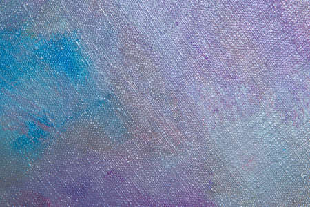 Abstract creative background: chaotic stains of oil paint on linen canvas with tonal primingの写真素材