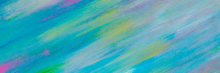 abstract creative background: light bright chaotic spots of oil paint on linen canvas before tone primingの写真素材