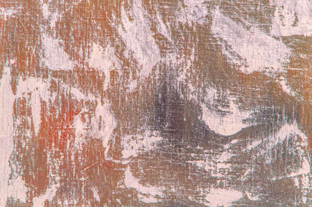 abstract colorful creative background - rough linen canvas unevenly covered with multi-colored...