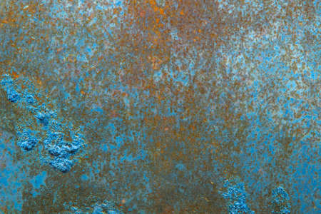 grunge background: rust on old painted metal surface, corrosion of steel, toningの写真素材