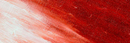 abstract creative background: white and red blurred stains of colored primer when toning the canvas, temporary object.の写真素材