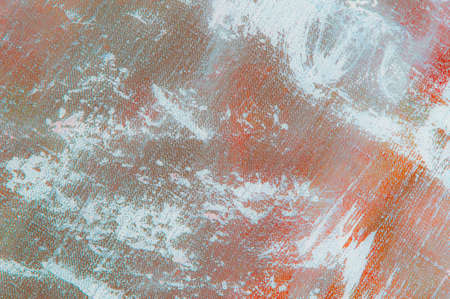 abstract colorful creative background - rough linen canvas unevenly covered with multi-colored...