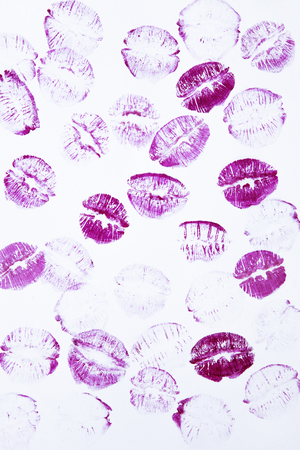 Many kiss isolated on white backgroundの写真素材