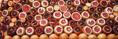 Background of healthy fresh fruitsの写真素材