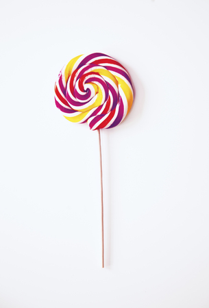 Colorful candy on white backgroundの写真素材