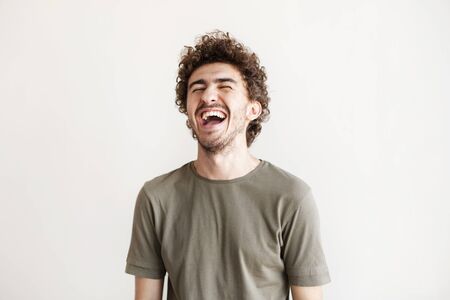 Portrait Of Young Handsome Man Smilingの写真素材