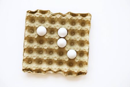 Egg, chicken egg on white background