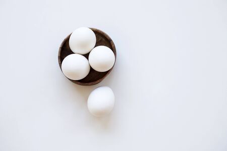 Egg, chicken egg on white background