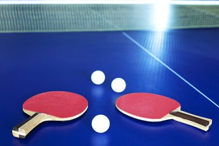 table tennis racket,ball.の写真素材