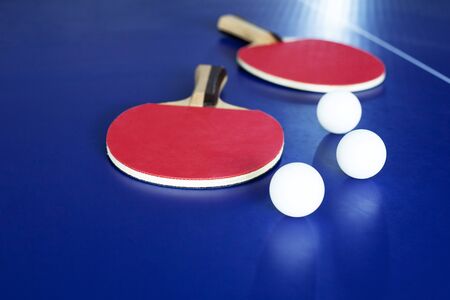 table tennis racket,ball.の写真素材