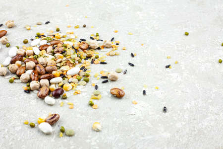 Raw legume on the table, close-up.の写真素材