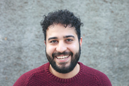 Cool handsome guy with beard.の写真素材