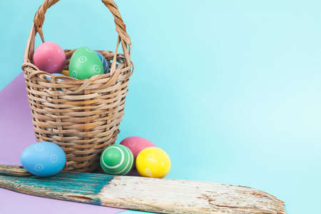 Easter background with Easter eggs.