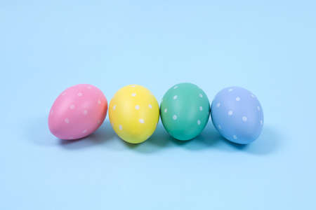 Easter background with Easter eggs.の写真素材