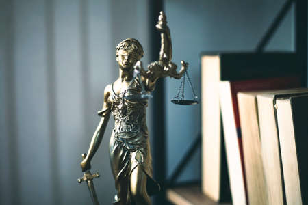 Scales of Justice symbol, legal law concept image