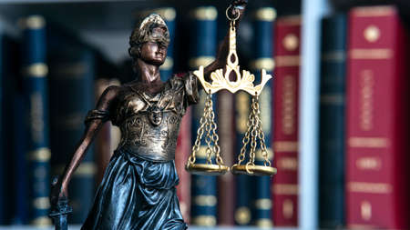 Scales of Justice symbol, legal law concept image