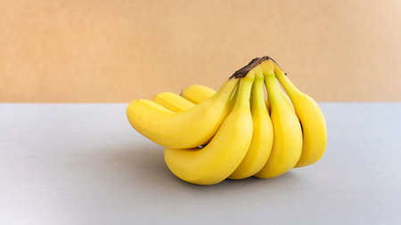 Sweet bananas on the tableの写真素材
