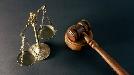 Legal and law concept. Law and justice concept. Black background