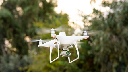 Drone quadcopter with digital cameraの写真素材