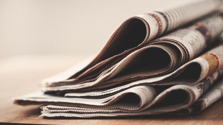 Different newspapers on the table