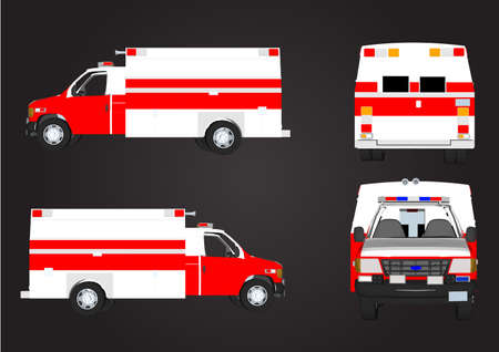 Vector car home with white background