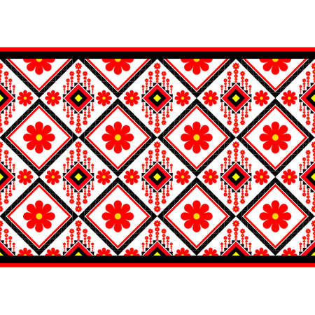 indigenous fabric seamless pattern Colorful vector illustrationのイラスト素材