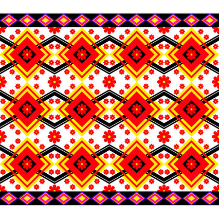 indigenous fabric seamless pattern Colorful vector illustration