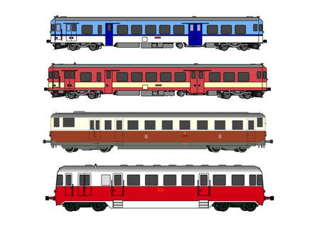 illustration of train on white backgroundのイラスト素材
