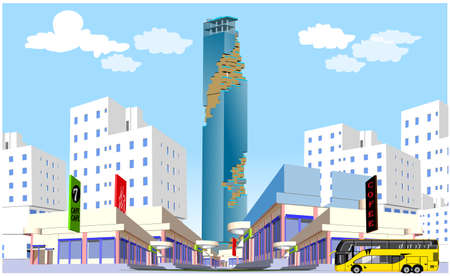 Bangkok city, Thailand, 25 August 2020, Bangkok city vector design.のイラスト素材