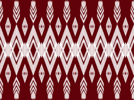 Bright ethnic abstract background. Seamless pattern with symmetric geometric ornament. Ornamental vivid wallpaper. Vector illustrationのイラスト素材