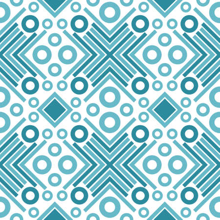 Bright ethnic abstract background. Seamless pattern with symmetric geometric ornament. Ornamental vivid wallpaper. Vector illustrationのイラスト素材