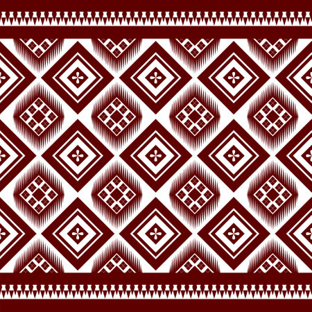 Bright ethnic abstract background. Seamless pattern with symmetric geometric ornament. Ornamental vivid wallpaper. Vector illustrationのイラスト素材