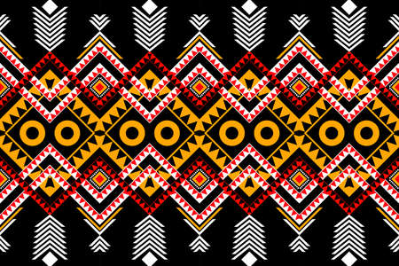 Geometric ethnic oriental traditional pattern.Figure tribal embroidery style.Design for...