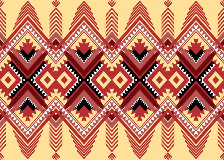 Geometric ethnic oriental traditional pattern.Figure tribal embroidery style.Design for...