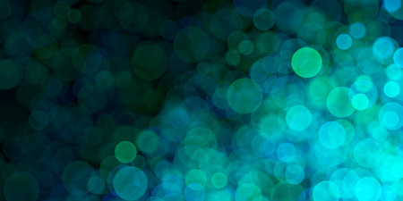 Magic sparkle, light dots on black background with copy space. Vector bokeh effect. Use of blends,...