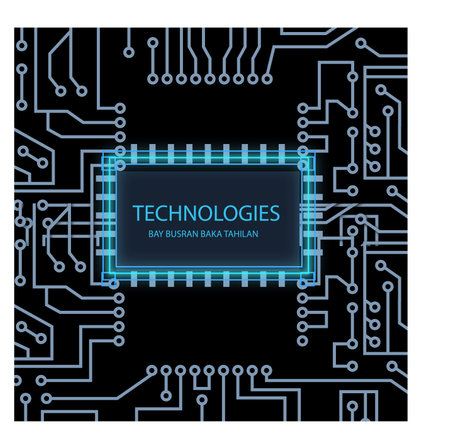 Abstract futuristic - Molecules technology with polygonal shapes on dark blue background....
