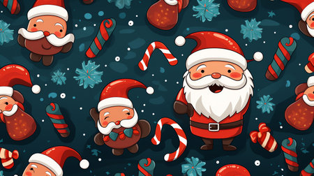 Merry Christmas cliparts collection isolated on background. Set with Santa Claus, xmas tree, gift and deer,red cardinal hand drawn designs. Vector elements for Xmasの素材