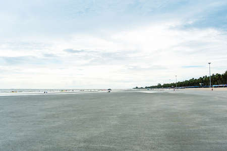 Bangsaen seaside view on the day in the world faced the epidemic.Famous tourist attractions in Thailand.の写真素材