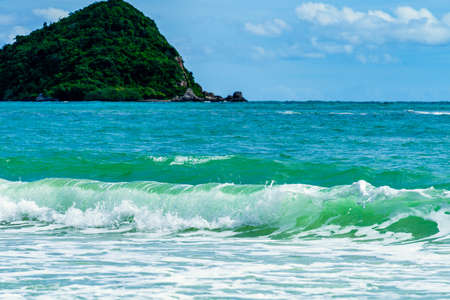 beautiful waves in the sea,nature background,sea beachの写真素材