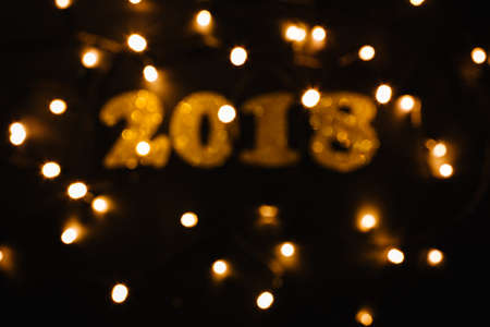 New year 2018 golden decoration,closeup.の写真素材