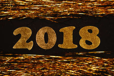 New year 2018 decoration,closeup.の写真素材