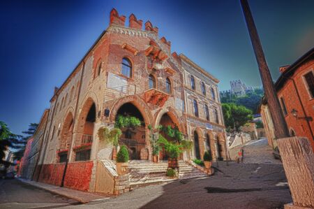 Soave, building in the historic centerの写真素材