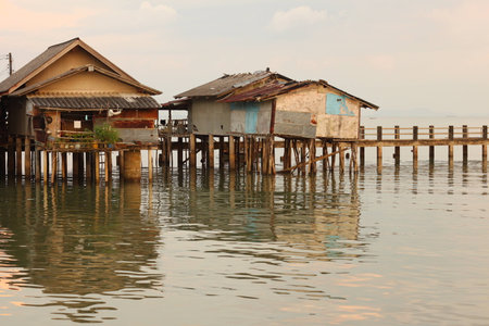 fisherman houseの写真素材