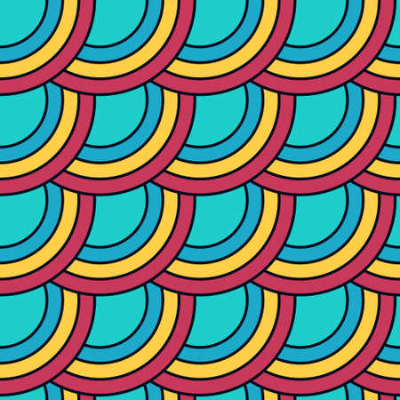 Seamless vector pattern with colorful circlesのイラスト素材