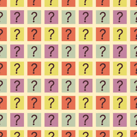 Seamless vector pattern with question marksのイラスト素材